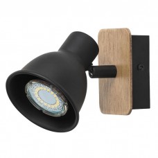 Φωτιστικό Σποτ 1xGU10 230V Μαύρο-Ξύλο 955RIKO1W